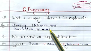 C Jumping Statements break continue goto return Learn Coding
