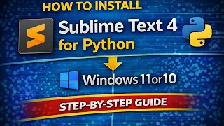 How to Install Sublime Text 4 for Python on Windows 11 or 10 2026 Updated