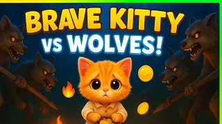 The Brave Kitten and the Fall of the Lion King (बहादुर बिल्ली का बच्चा और शेर राजा का पतन)#cat #lion
