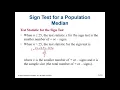 One Sample Sign Test Non Parametric Method