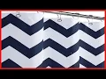 CAROMIO Stall Shower Curtain 54 Inch Chevron Striped Geometric Fabric Shower Curtain for Bathroom