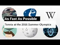 Tennis at the 2016 Summer Olympics As Fast As Possible