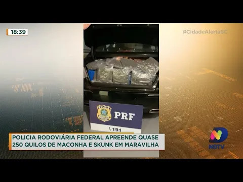 Polícia Rodoviária Federal apreende quase duzentos e cinquenta quilos de drogas em Maravilha