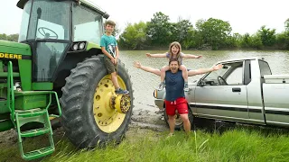 Playing with Mud and Finding Secret Toys Compilation Tractors for kids