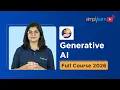 Generative AI Full Course 2026 FREE Gen AI Tutorial for Beginners Gen AI Course Simplilearn