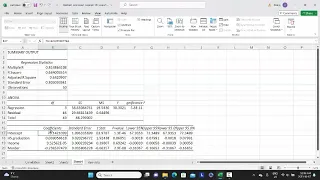 Multiple regression analysis MS EXCEL Part 4