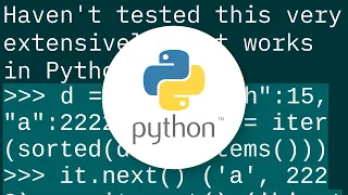 In Python how do I iterate over a dictionary in sorted key order