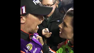 WHAT ARE YOU DOING Danica Patrick confronts Denny Hamlin NASCAR