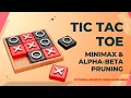 Tic Tac Toe AI in Python Minimax vs Alpha-Beta Pruning Tkinter GUI Project With Source Code
