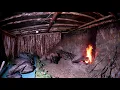 Heavy Rain, Wild Animals \u0026 Campfire Cooking | Night Survival with My Dog