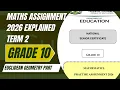 GRADE 10 MATHS ASSIGNMENT 2026 TERM 2 explained