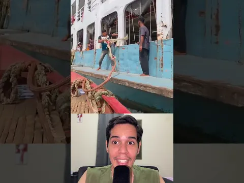 Mira cómo aseguran estos barcos en plena marcha
