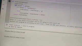 A basic translator in python made using google colab