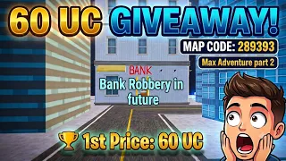 FREE 60 UC! 🎁 Complete This Future Bank Robbery Parkour (Map Code: 289393)