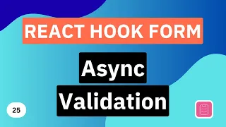Async Validation React Hook Form Tutorial