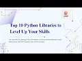 Top 10 Python Libraries You Must Learn in 2025 Data Science AI Web Dev