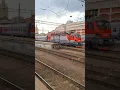 Электровоз ЭП20 отправляется с поездом Москва-Липецк