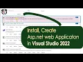 Create Asp Net Web Application in Visual Studio 2022 with Installation