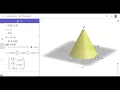Build a CONE H 2R in GeoGebra 3D Method 4 Use PARAMETRIC EQUATIONS via SURFACE Command