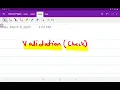 Validation Check Part 1 by