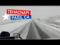 Trucking Tehachapi Pass California in the Snow