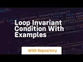loop invariant condition with examples