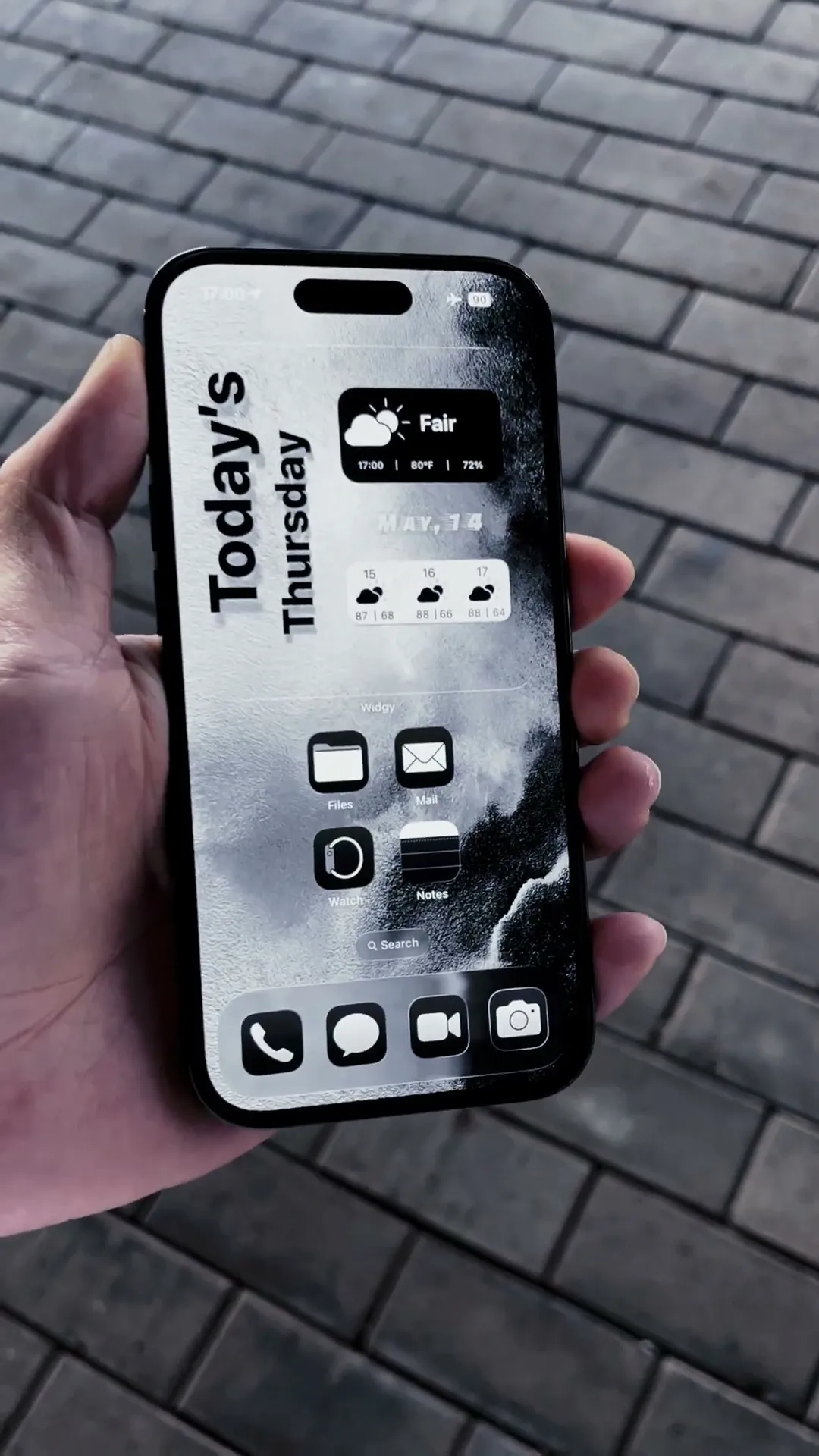 Gray Stone iPhone Theme Setup Preview