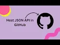 How to Host API on GitHub How to Host JSON API on Server