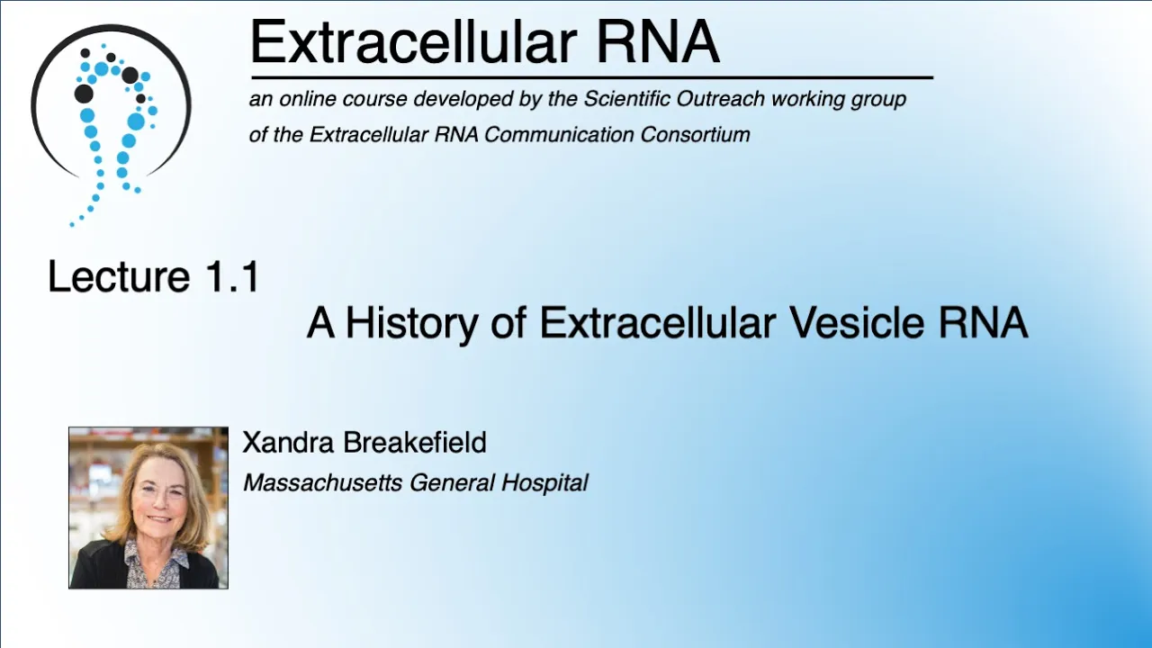 History of Extracellular Vesicle RNA - Xandra Breakefield