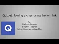 Joining a Quizlet class using the join link