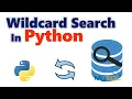 How to retrieve data from database using wildcard in Python