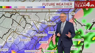 Weather alert for rain snow plummeting temps in DC area March 12 forecast NBC4 Washington