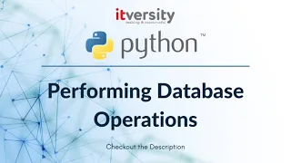 Mastering Python - Performing Database Operations