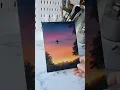 Easy way to paint a sunset acrylic painting ideas for beginners