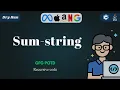 Sum-string gfg potd 08-06-2025 Recursion Hard Level C Java