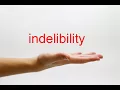 Download Lagu How to Pronounce indelibility - American English