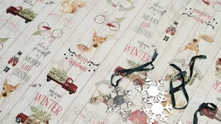 Jolee Tablecloths-Red Beige Winter Farmhouse Wonderland Christmas PVC Vinyl Wipe Clean Tablecloth