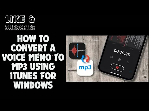Download MP3 How to Convert a Voice Memo to MP3 using iTunes for Windows