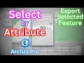 How to Select by Attribute Export Features in ArcGIS Pro Beginner Tutorial