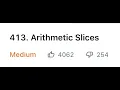 Leetcode - 413 Arithmetic Slices Java Solution