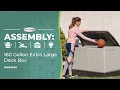 Suncast 160 Gallon Extra Large Deck Box Assembly