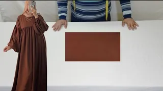 طريقة تفصيل وخياطة عباية للمحجبات كم واسع ملابس للنساء Dress Detailing And Sewing Abaya تفصيل وخياطة 