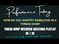 How do you identify deadlocks in a thread dump