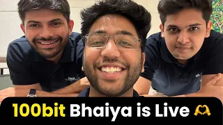 100Bit Bhaiya is Live 🔥 | With His Gang 💀