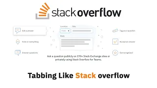 Tabbing Like Stack overflow Using Html Css And jQuery