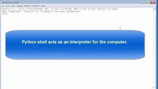 4 The python IDLE