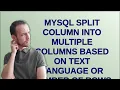 Mysql split column into multiple columns based on text language or number of rows