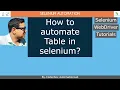 Selenium - Part 17 How to traverse parent to child using cssSelector Automate Table in selenium