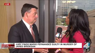 Legal expert gives analysis after jury finds Mario Fernandez guilty in murder of Jared Bridegan