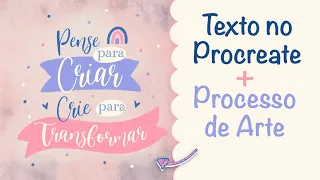 🎈🎀 Como Usar Texto no Procreate + Texto em Curva + Fundo em Aquarela💧